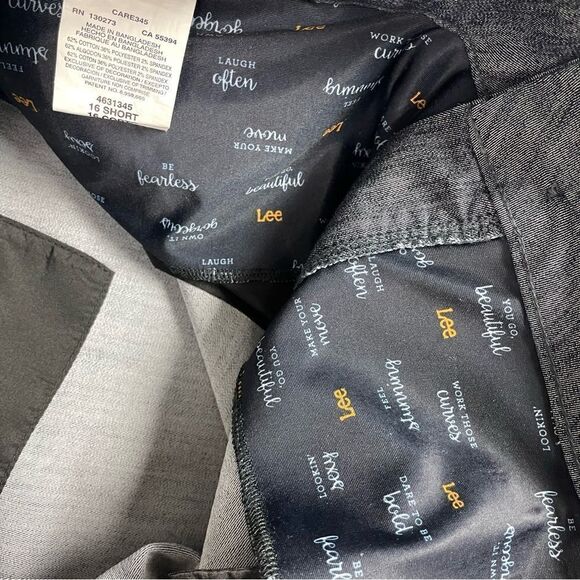 Lee Regular Fit Straight Leg Lightweight Secretly Shapes Pants Size 16S - Picture 12 of 12